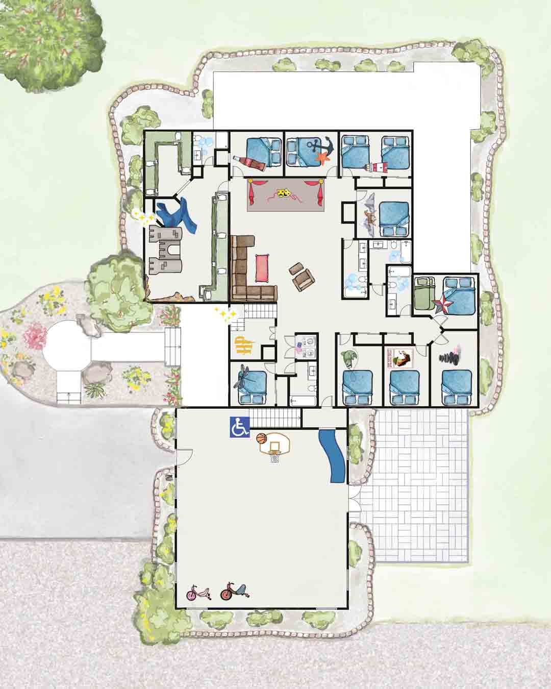 Basement floor plan